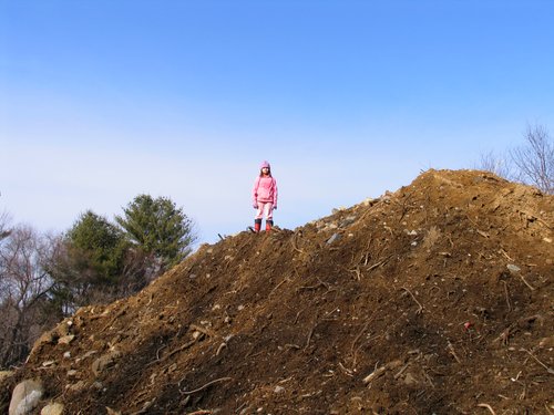 Climbing a mountain.  Almost at the top now.