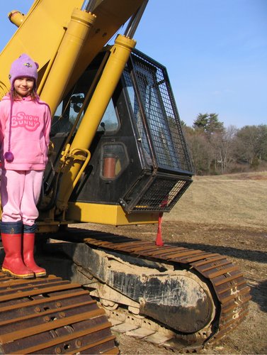 Caterpillar tracks (posing on)