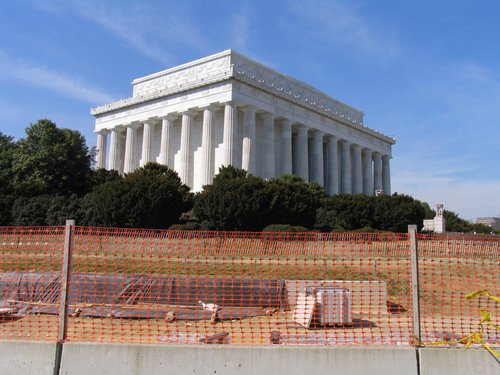Two views of the Lincoln Memorial
