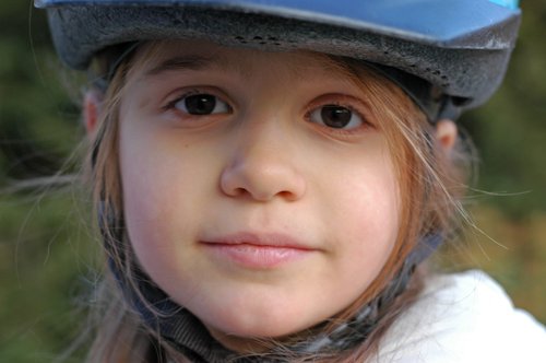 Alana in bike helmet