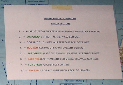 Omaha Beach Sectors - 6 June 1944