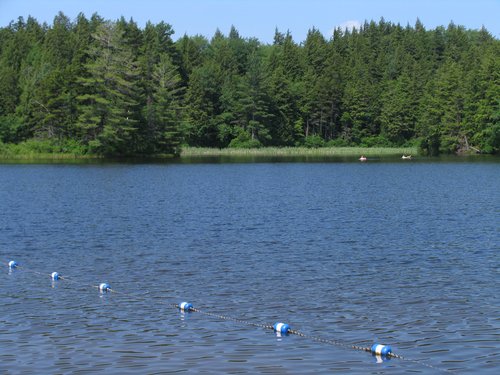 Floating across Hapgood Pond
