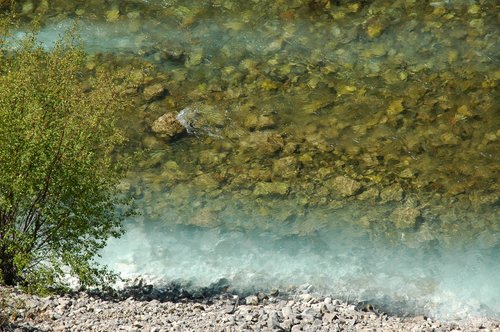 Hot Spring (Sulfur) Running into Hoback River