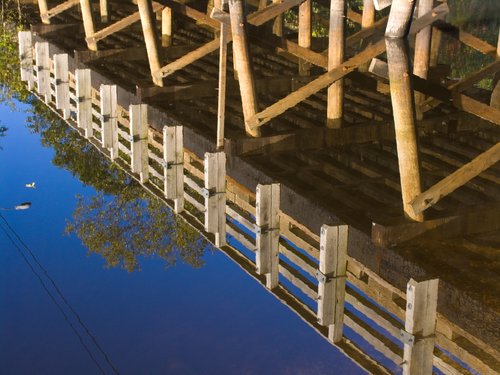 Sudbury River Bridge (reflection)