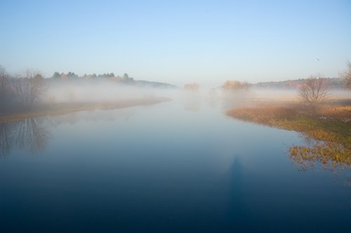 Sudbury River Mist (with my Shadow)