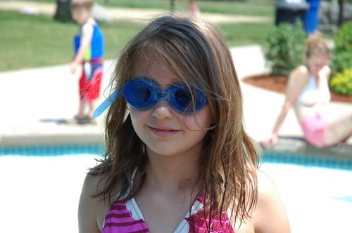 Alana with Swim Goggles